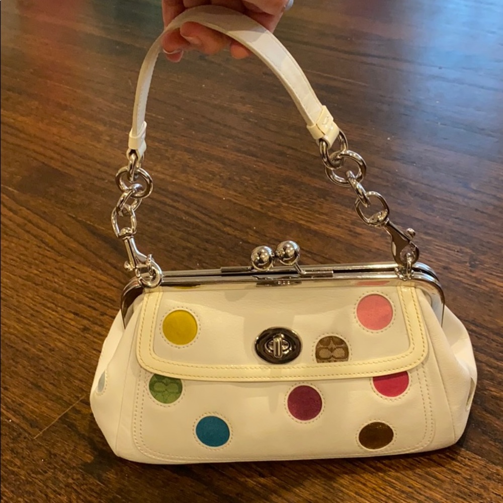 Limited edition Coach Polka Dot Clasp purse